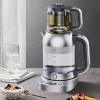 CE LED ディスプレイ温度制御トルコティーメーカー 2.0l 電気ティーケトルフィルターガラス紅茶とコーヒーメーカー 