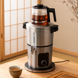 家電ティーメーカー電気サモワール SUS 304 ステンレス鋼材料卸売電気ティーボイラーやかんサモワール