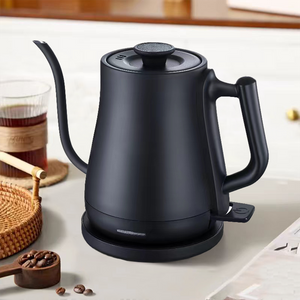モーデンスタイル 1500 ワット高速沸騰グースネックコーヒーケトル 1.0l マットブラックティーポット注ぐコーヒーメーカー家庭用ドリップコーヒー