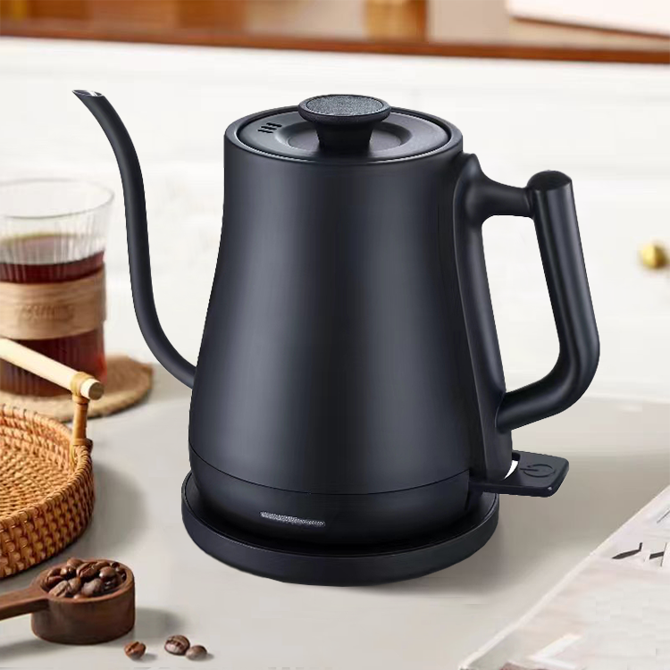 モーデンスタイル 1500 ワット高速沸騰グースネックコーヒーケトル 1.0l マットブラックティーポット注ぐコーヒーメーカー家庭用ドリップコーヒー