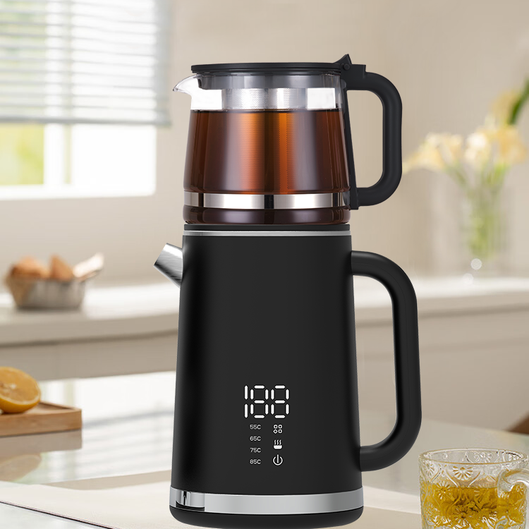 Yuekon KitchenアプライアンスアラビアティーメーカーセットCE ROHSデジタル暖かいウォーターボイラーダブルレイヤーデジタルティーメーカー 