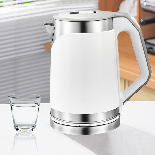 YUEKON キッチン家電二重壁ステンレス鋼 2l 電気ティーポット電気ケトル 360 度ベース 