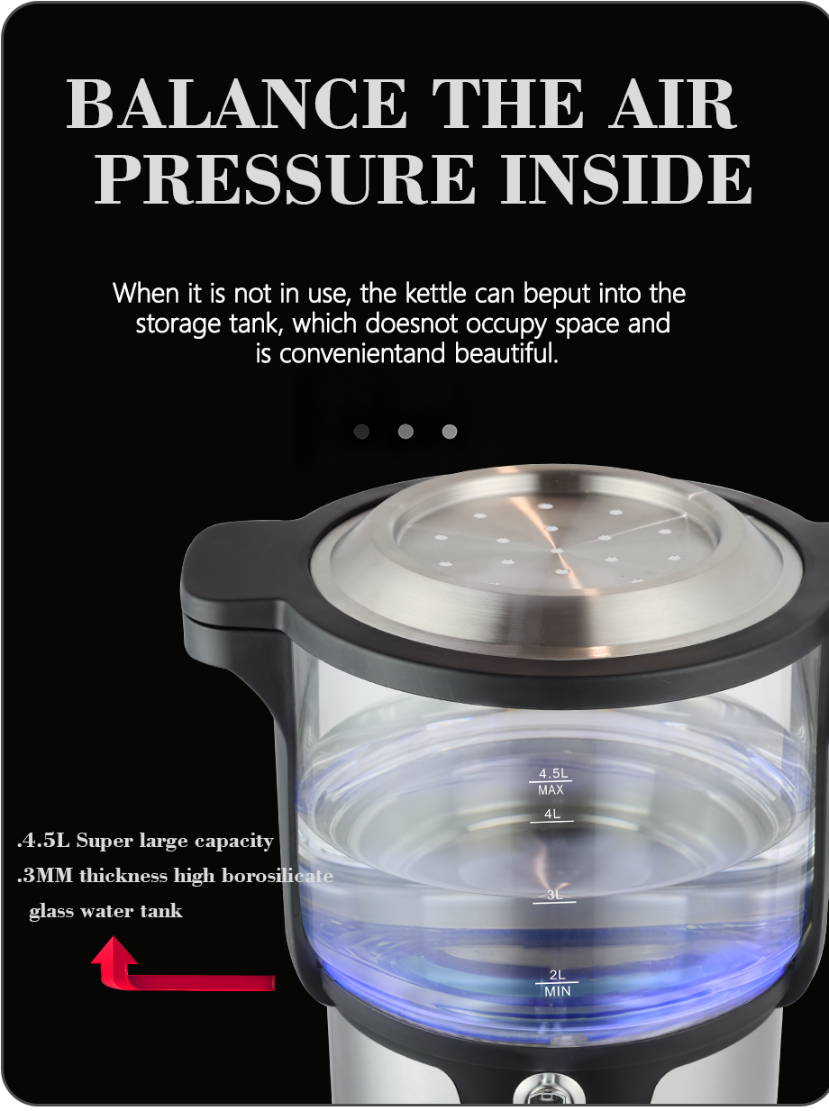 CE/CB 承認 5.6L 容量大サモワール高ホウ素ガラスティーポット保温機能ダブルボイラーポットトルコティーメーカーケトル