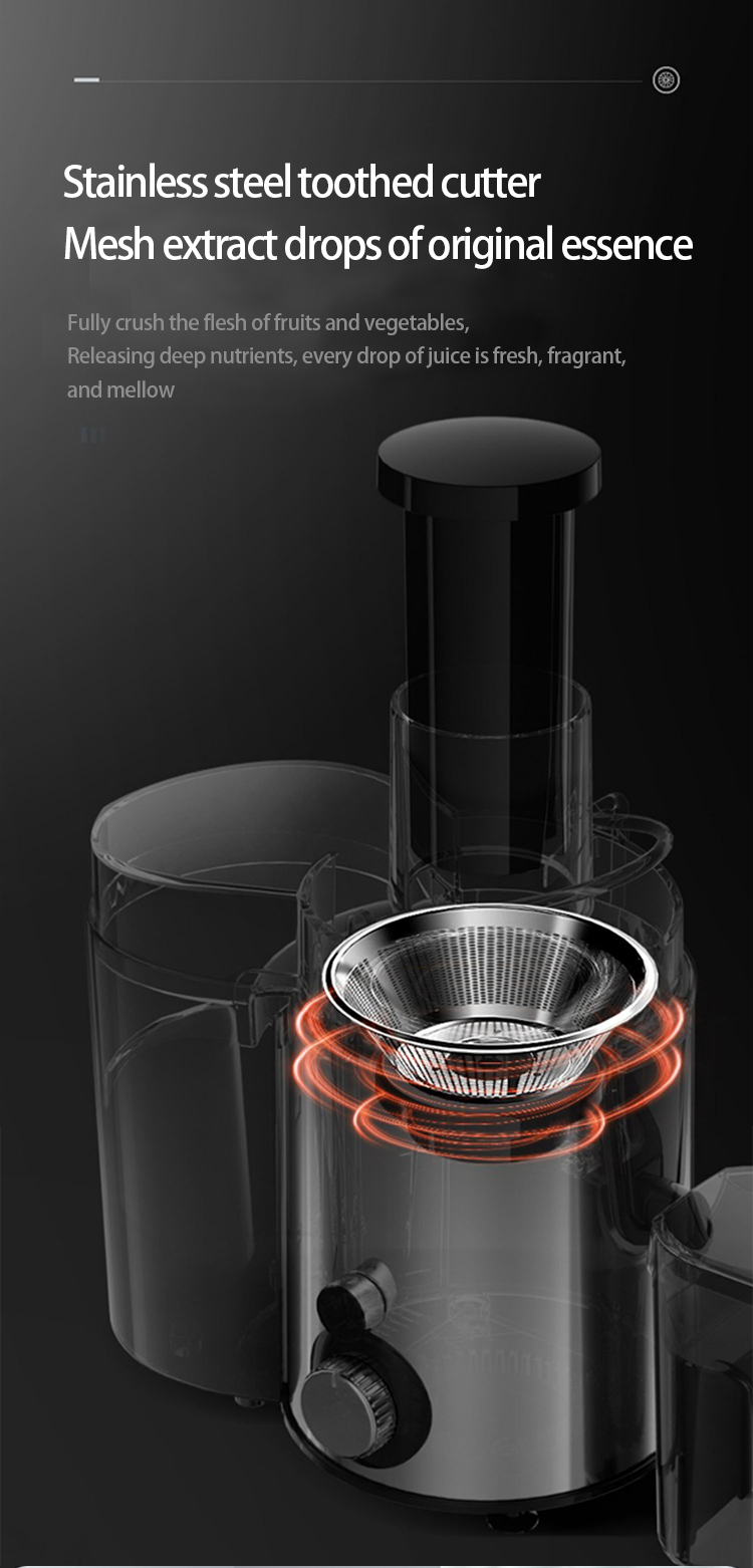 250 ワットコールドプレス電動ジューサー動力ブレンダースロージューサー抽出プロセッサー用低速フルーツ絞り器オランニンジンジュース