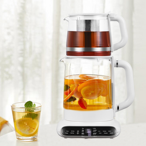 家電キッチンホームティーメーカー水沸騰ガラスティーポット 1.5l 電気湯沸かしポットポータブルコードレスケトル
