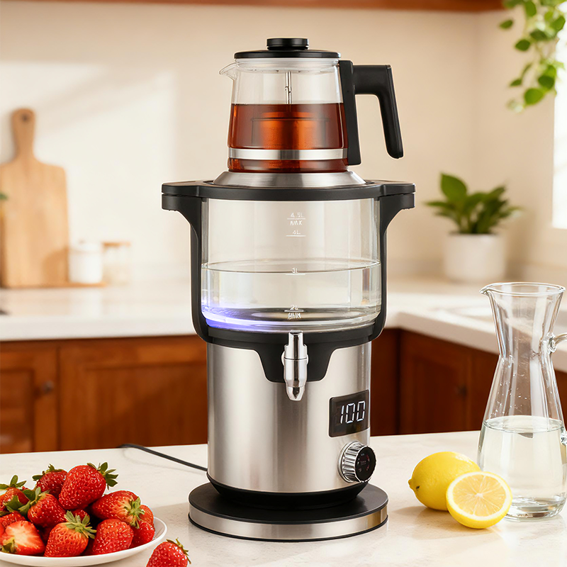 4.5 + 1.1L スマート二重層ティーメーカーマシン 2000 ワット家庭用ノブトルコティーケトル電気コードレスケトル沸騰水用