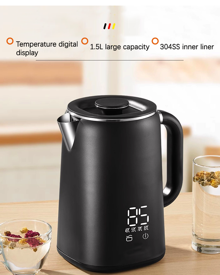 デジタル温度制御付き家庭用温水ティーケトルサモワールティーメーカー電気ケトルトレイセット 
