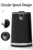 Yuekon 1.5L+1.1L Electronic Kettles Glass Kettle and Teapot 2 In1 Double Leaerティーメーカー