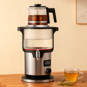 電気および家庭用電化製品 4.5L +1.1L デジタル電気ダブルティーメーカーサモワールロシアガラスティーポット