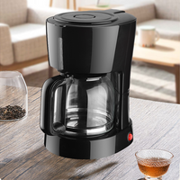 650W 自動シャットオフ 1.5L 5-10 カップ電気ドリップエスプレッソコーヒーメーカー ブラック