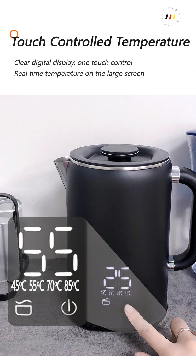 デジタル温度制御付き家庭用温水ティーケトルサモワールティーメーカー電気ケトルトレイセット 
