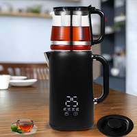 家電ステンレス鋼電気ティーケトルとティーポットダブルトルコティーメーカーセット保温機能付き