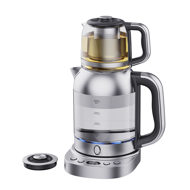 ホット販売家電ガラスティーケトルティーポット 2.0l 電気トルコサモワールティーメーカー家庭用電化製品 