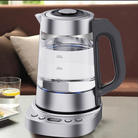 キッチン人気の 1.7l ロシア電気ガラスケトルサモワール水ボイラーティーメーカー電気ケトル