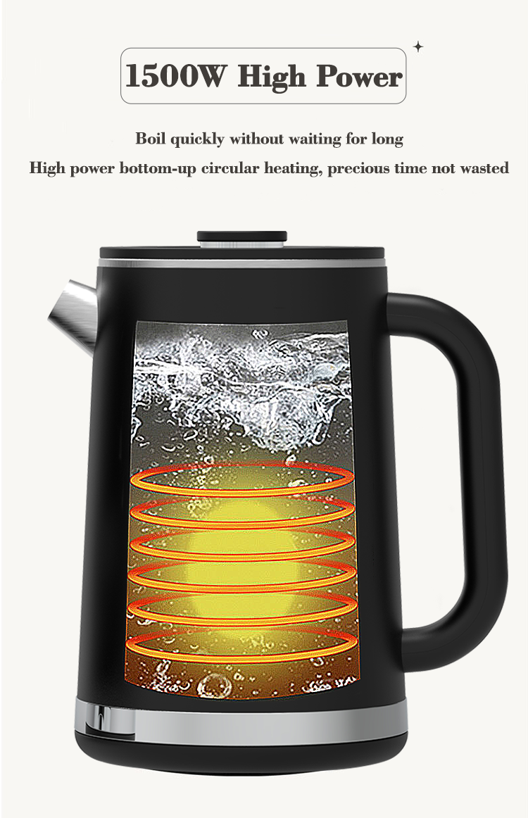 Yuekon 1.5L+1.1L Electronic Kettles Glass Kettle and Teapot 2 In1 Double Leaerティーメーカー