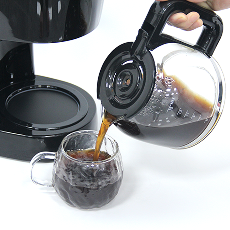 1.5L 大容量 5-10 カップアンチドリップフィルターコーヒーメーカー電気ドリップコーヒーメーカーマシンカフェ