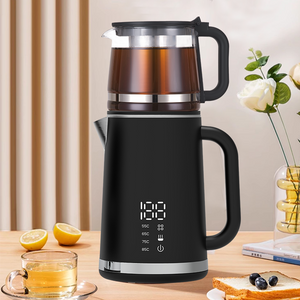 現代の 1500 ワット二重壁ケトル 360 度ベース 1.5l + 1.1l 二層インテリジェント電気ケトル小さなティーポット