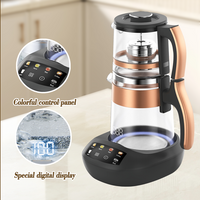 最新のホームアプライアンスlranグラスティーケトル1500W多機能ティーマッハイムダブルガラスティーメーカーと注入器