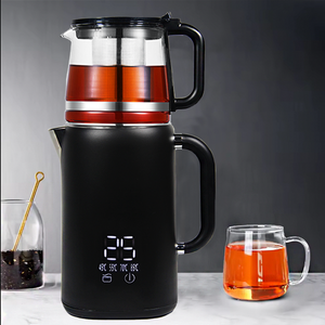 高品質電気ロシアサモワール Hervidor De Agua Electrico 2 で 1 水ケトルティーポットやかんセット家庭用キッチン