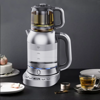 家電電気ティーメーカー温度制御が付いている高ホウケイ酸ガラスのやかんおよびティーポット