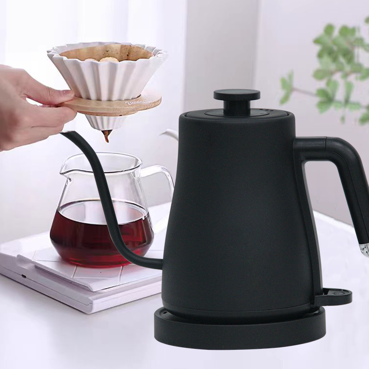 スマートコーヒーグースネックヒーターコーヒードリップケトルブラックコーヒー温度制御グースネック電気コーヒーケトルホワイト