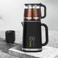 ホームアプライアンス新しいデザインエレクトリックケイトルファクトリーボロシリケートガラスティーメーカーダブルウォールガラスティーケトルハイティー用